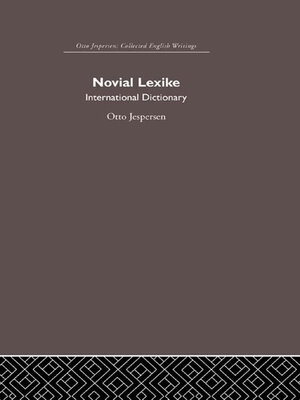 cover image of Novial Lexike